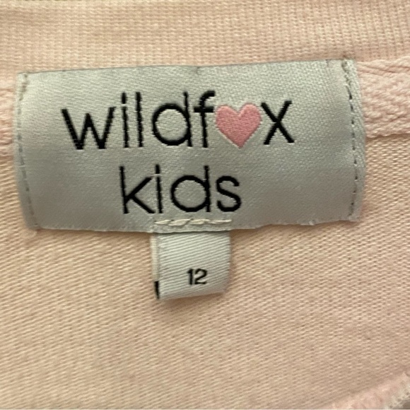 WILDFOX Girls Kids Pink Heart Graphic Sweater Size 12 - Picture 5 of 7